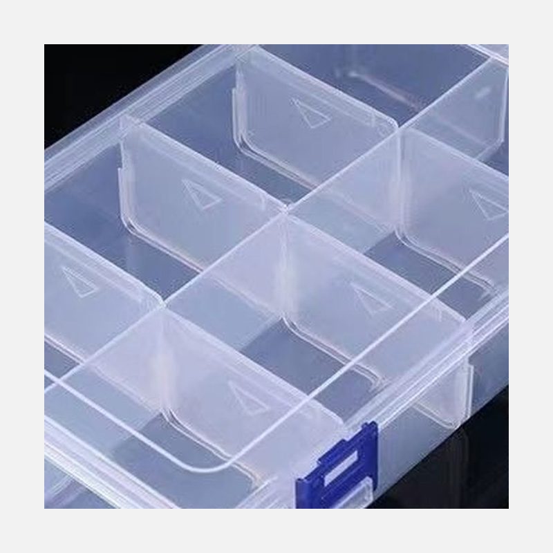 透明多格零件盒 可拆隔板 细节图2